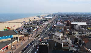 Great Yarmouth norr om London har badstränder
